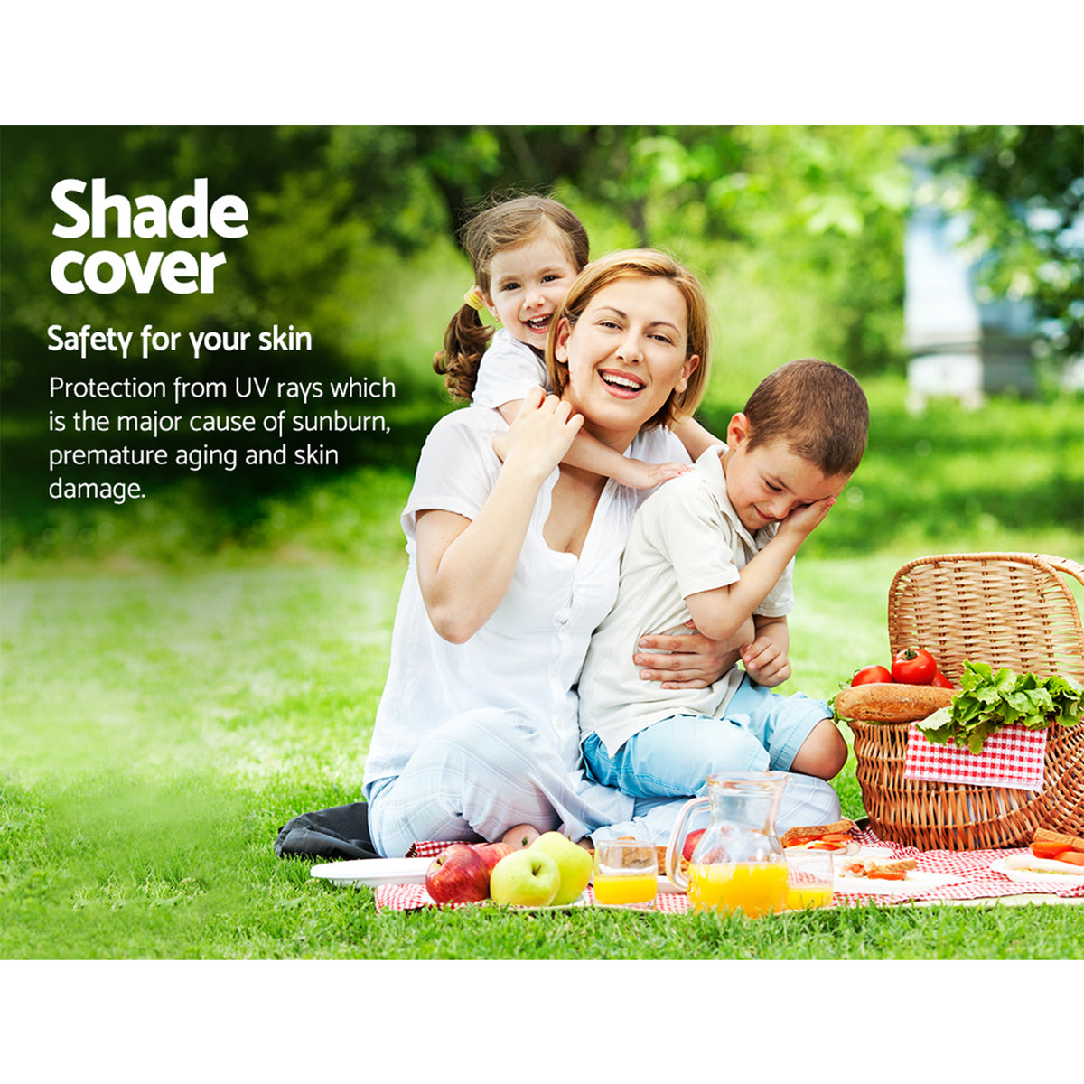 Shade Sail | 4x6m | Rectangle | 280GSM | 98% | Black Shade Cloth