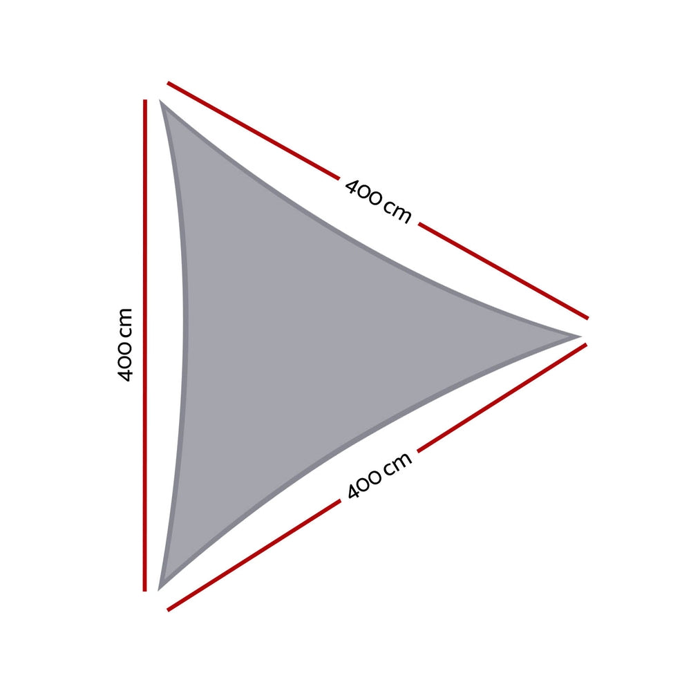 Instahut | Waterproof Shade Sail | Shade Cloth Triangle Canopy | 220GSM | 4x4x4m