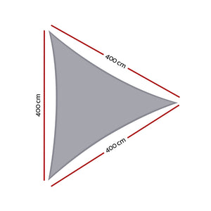 Instahut | Waterproof Shade Sail | Shade Cloth Triangle Canopy | 220GSM | 4x4x4m