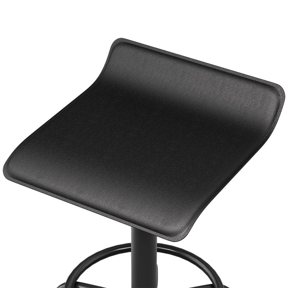 Salon Stool | Square Swivel Chair | Black