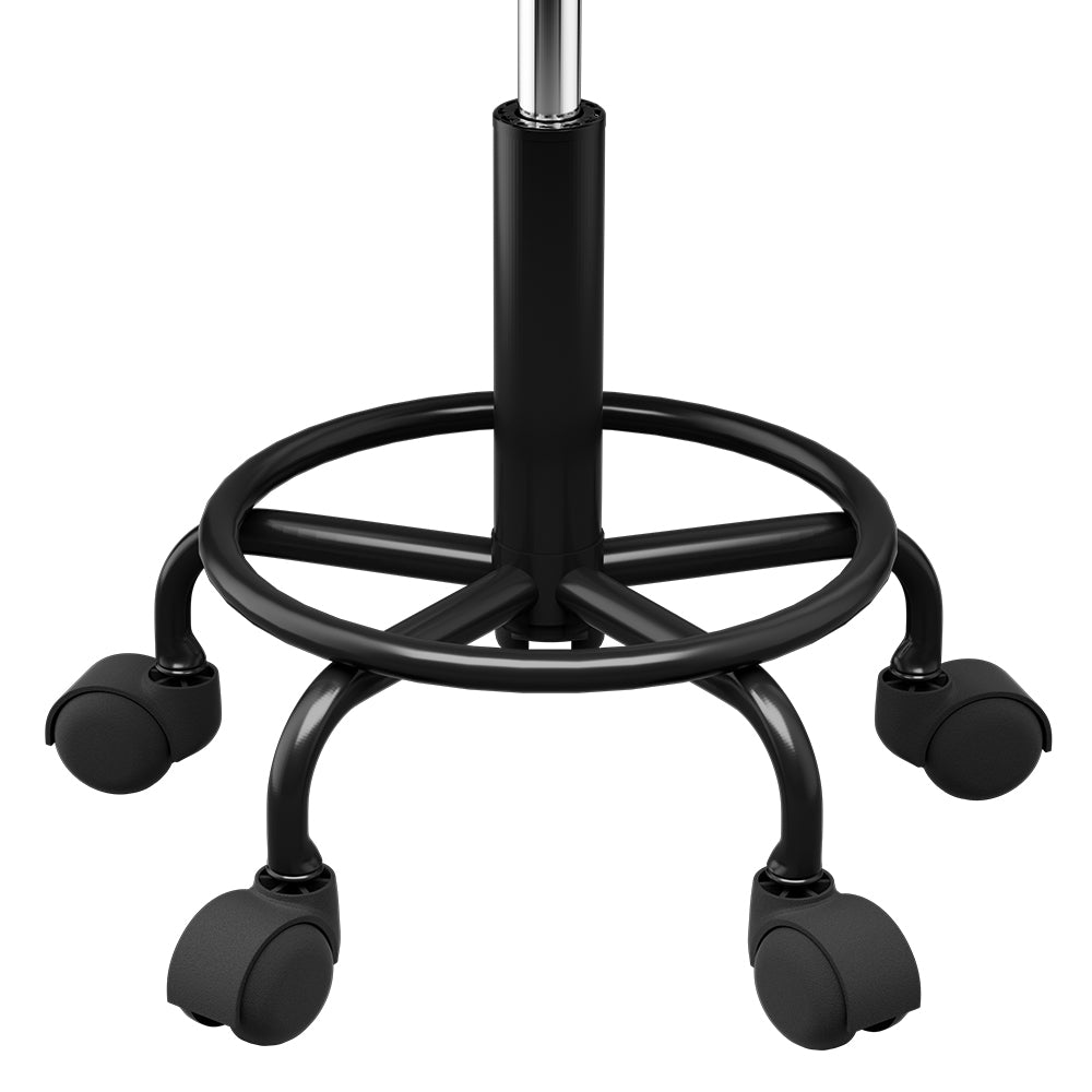 Salon Stool | Square Swivel Chair | Black