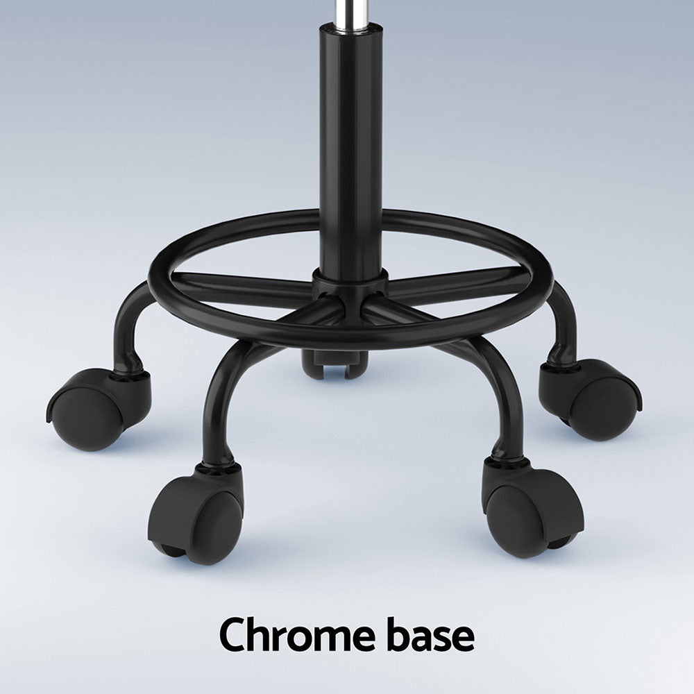 Salon Stool | Square Swivel Chair | Black