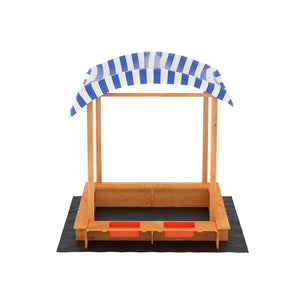 Sandpit | Wooden Sandbox | Canopy Water Basin | Toys 146CM