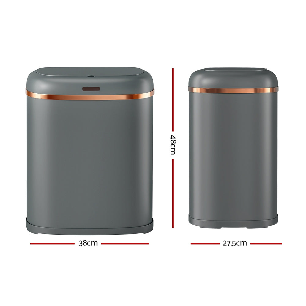 38L | Motion Sensor Bin | Rubbish Automatic | Grey