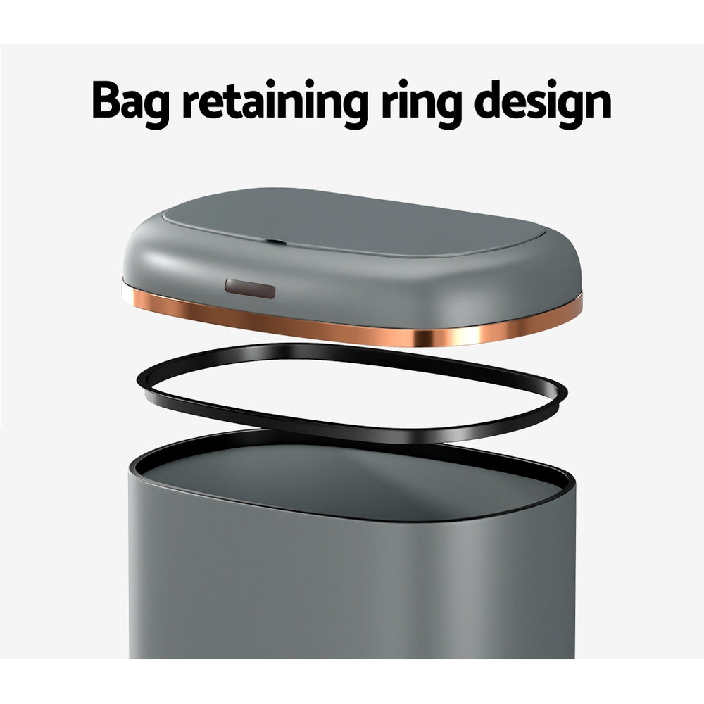 38L | Motion Sensor Bin | Rubbish Automatic | Grey