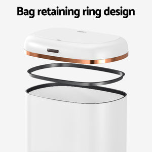 Devanti Sensor Bin | 38L | Motion Activated | White