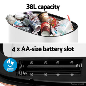 Devanti Sensor Bin | 38L | Motion Activated | White