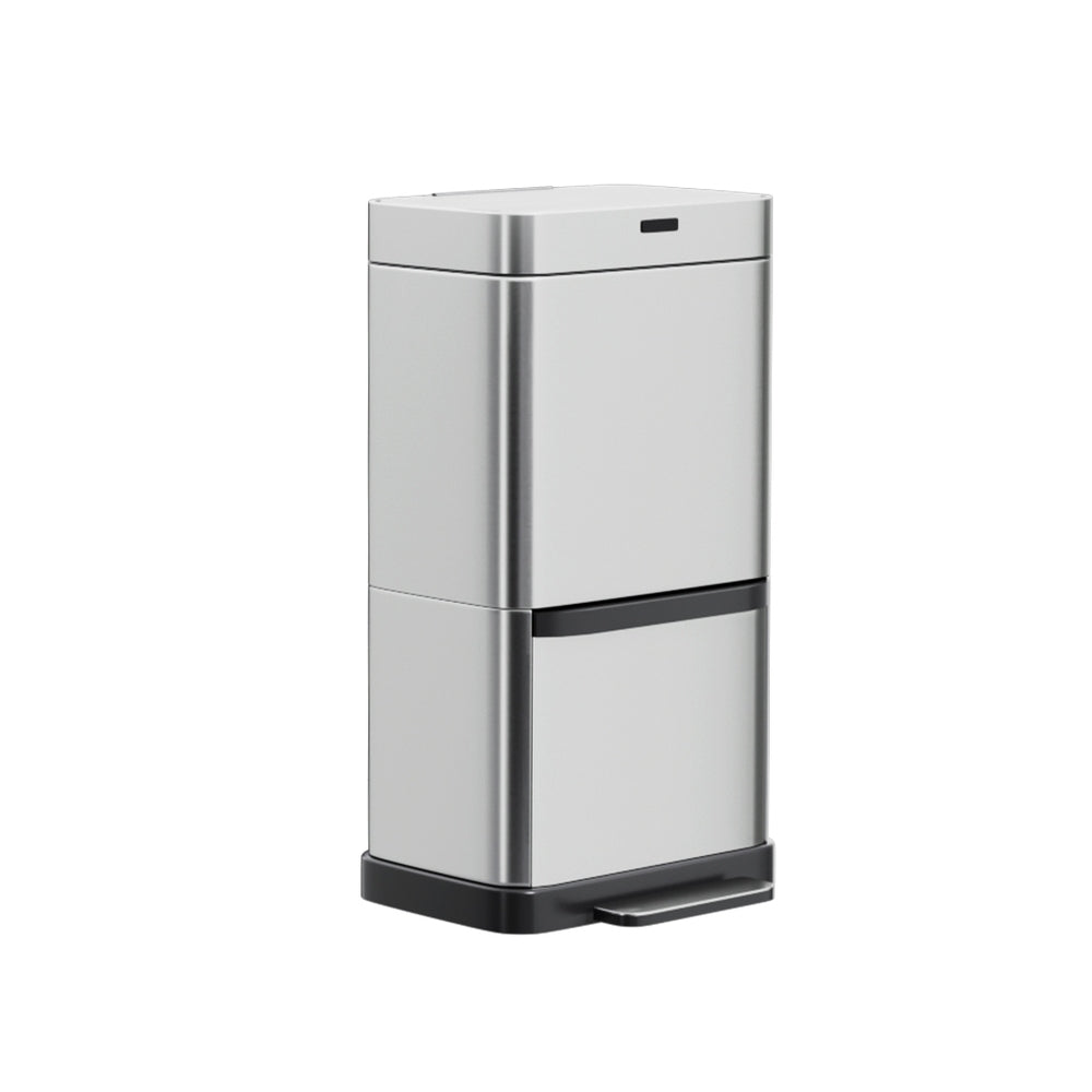 Devanti Motion Sensor Bin | 70L | Pedal Bin | Automatic | Silver