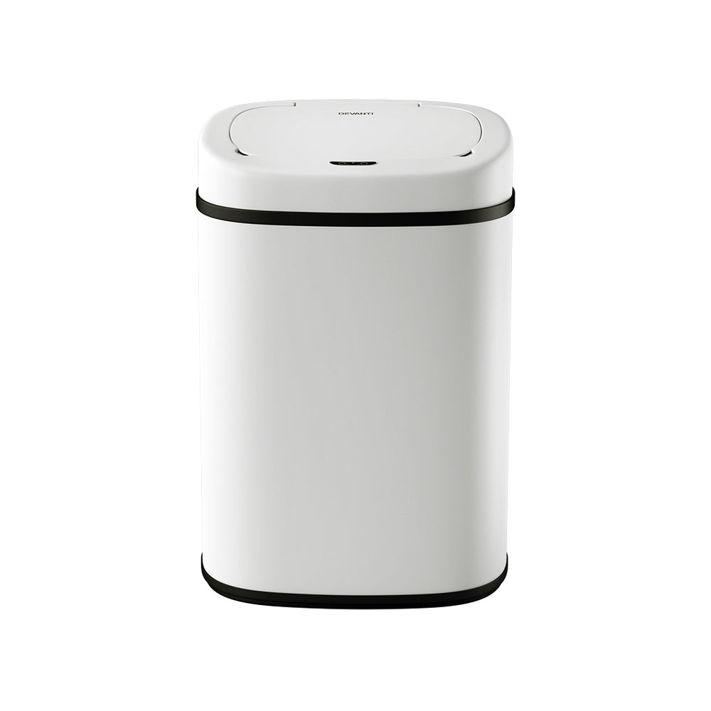Devanti 82L Motion Sensor Bin | Rubbish Automatic | White