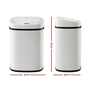 Devanti 82L Motion Sensor Bin | Rubbish Automatic | White