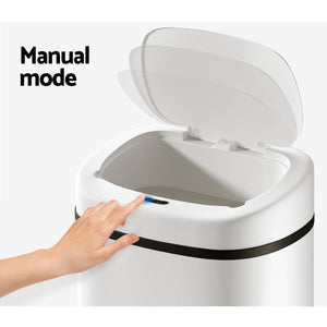 Devanti 82L Motion Sensor Bin | Rubbish Automatic | White