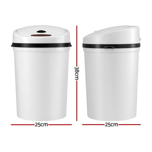 Automatic Sensor Rubbish Bin | 9L | Motion Lid | White