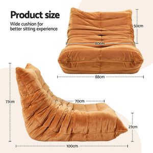 Lazy Floor Sofa Chair | Foam Pouffe Recliner | Accent Lounge Couch