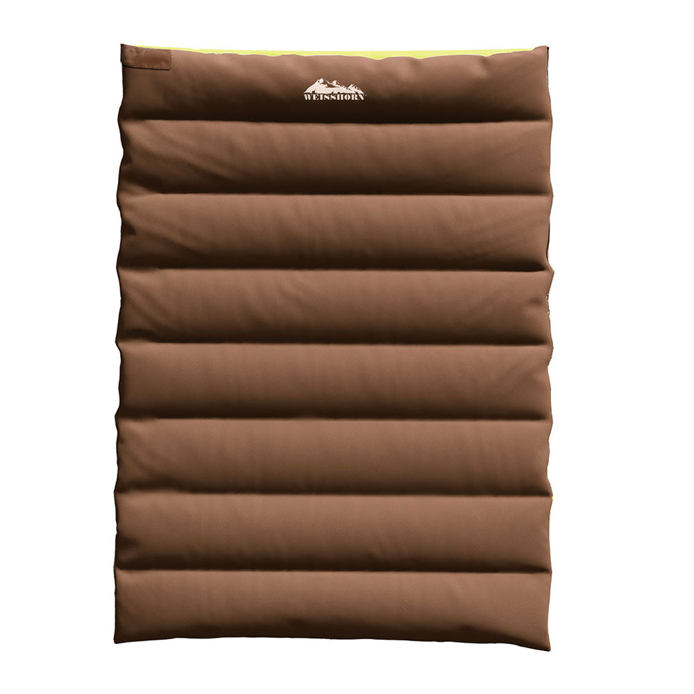 Double Sleeping Bag | Thermal for Camping & Hiking | Brown | -5°C