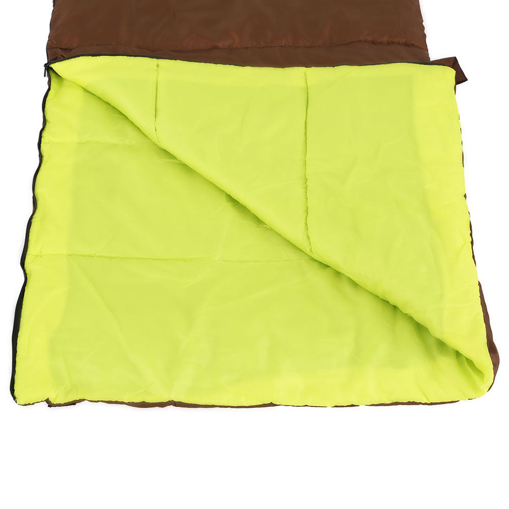 Double Sleeping Bag | Thermal for Camping & Hiking | Brown | -5°C