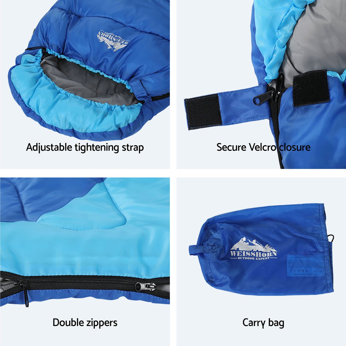 Kids Sleeping Bags Set of 2 | 172cm Single | Thermal Camping & Hiking