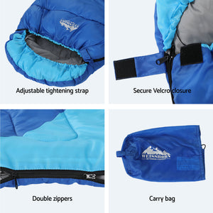 Kids Sleeping Bags Set of 2 | 172cm Single | Thermal Camping & Hiking
