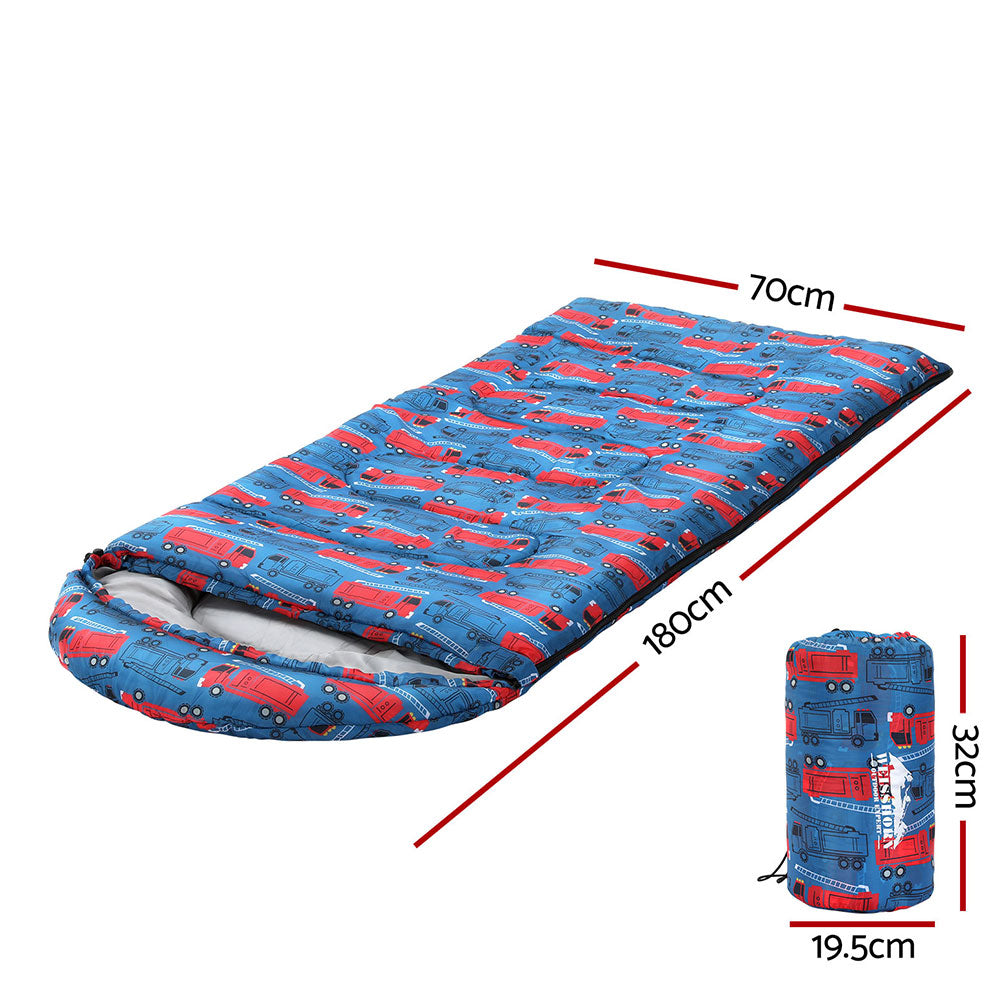 Kids Sleeping Bag | Single | 180cm | Thermal Camping & Hiking | Blue