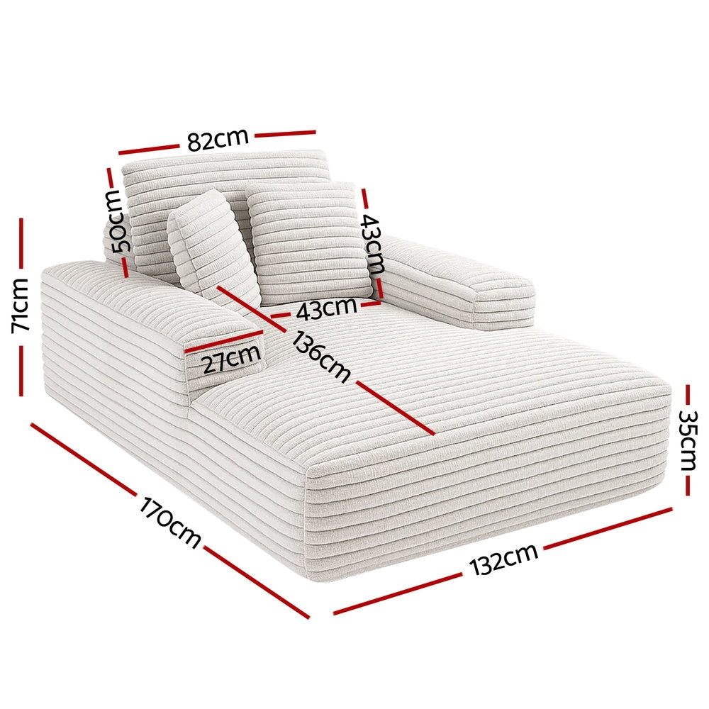 Sleeper Lounge Chair | Recliner Sofa Bed | Faux Fur Fabric | Cloud Style