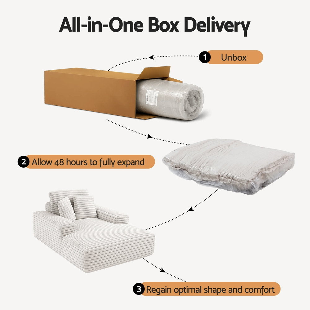 Sleeper Lounge Chair | Recliner Sofa Bed | Faux Fur Fabric | Cloud Style