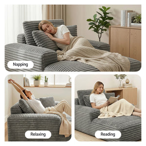 Artiss Sofa Bed Lounge Chair Recliner Couch Reading Chairs Sleeper Cloud Sofas