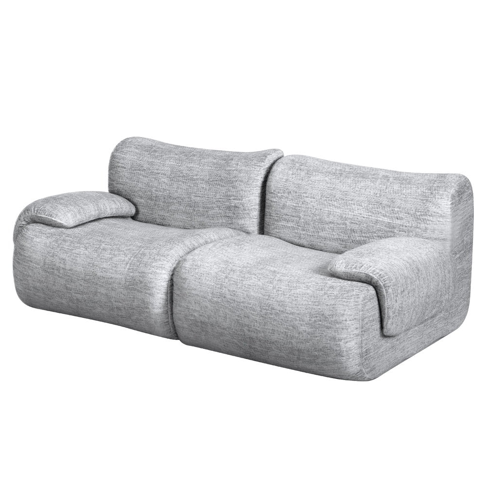 2 Seater Modular Sofa | Sectional Couch Bed | No Assembly | Grey
