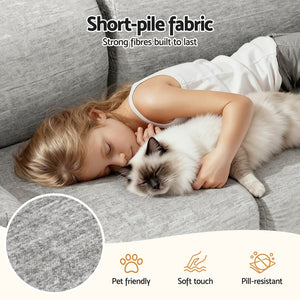 2 Seater Modular Sofa | Sectional Couch Bed | No Assembly | Grey