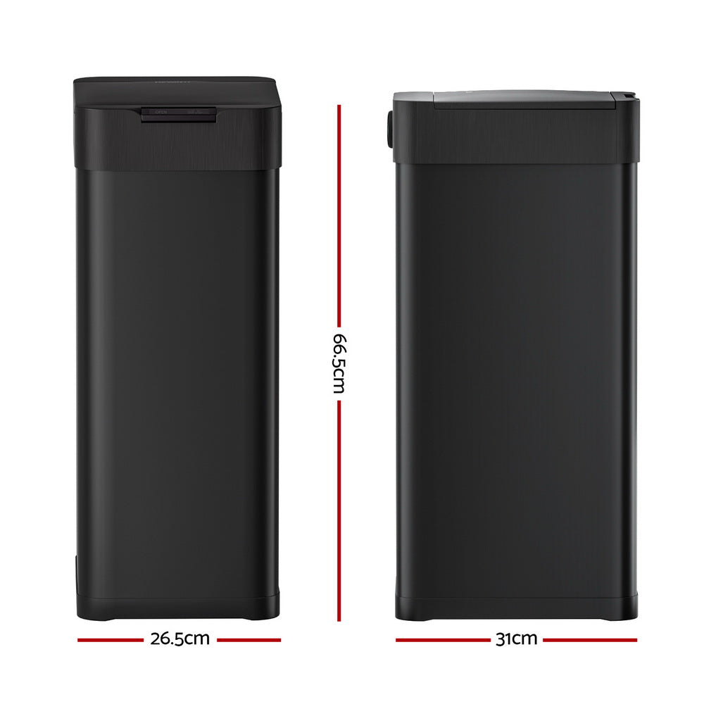 Devanti Sensor Bin | 50L | Motion Activated | Automatic Rubbish Bin | Black
