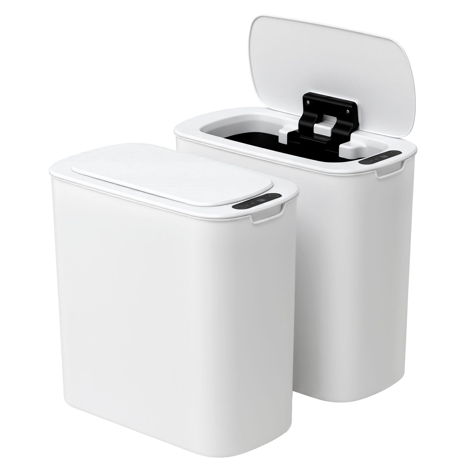Motion Sensor Rubbish Bins | 2 Pack | 11L Touchless Kitchen Bins | White