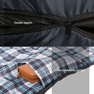 Sleeping Bags Set of 2 | Single Thermal | Camping & Hiking | 0°C Rating