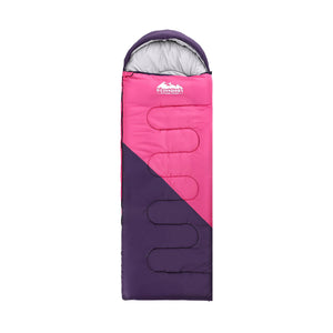 Single Sleeping Bag 213cm | Thermal Camping & Hiking | Pink