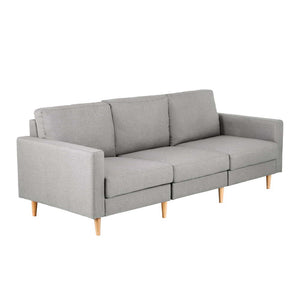 3 Seater Sofa | 225cm | Linen Fabric | Grey