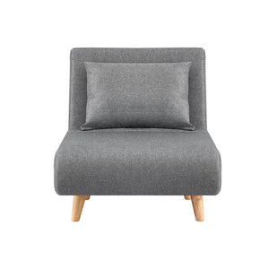 Sofa Bed | Convertible Couch Recliner Lounge Chair | Linen Grey