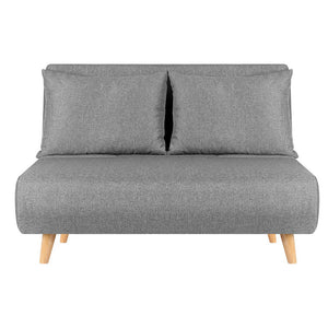 Sofa Bed 2-Seater | Convertible Couch Recliner Lounge Chair | Linen Fabric