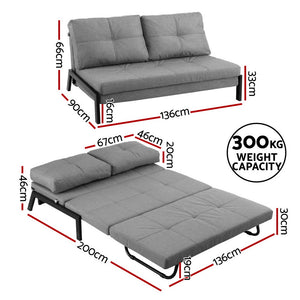 Sofa Bed 2-Seater | Folding Convertible Lounge Chair | Recliner