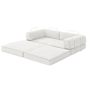 Foldable Sofa Bed | Convertible Floor Lounger | Beige