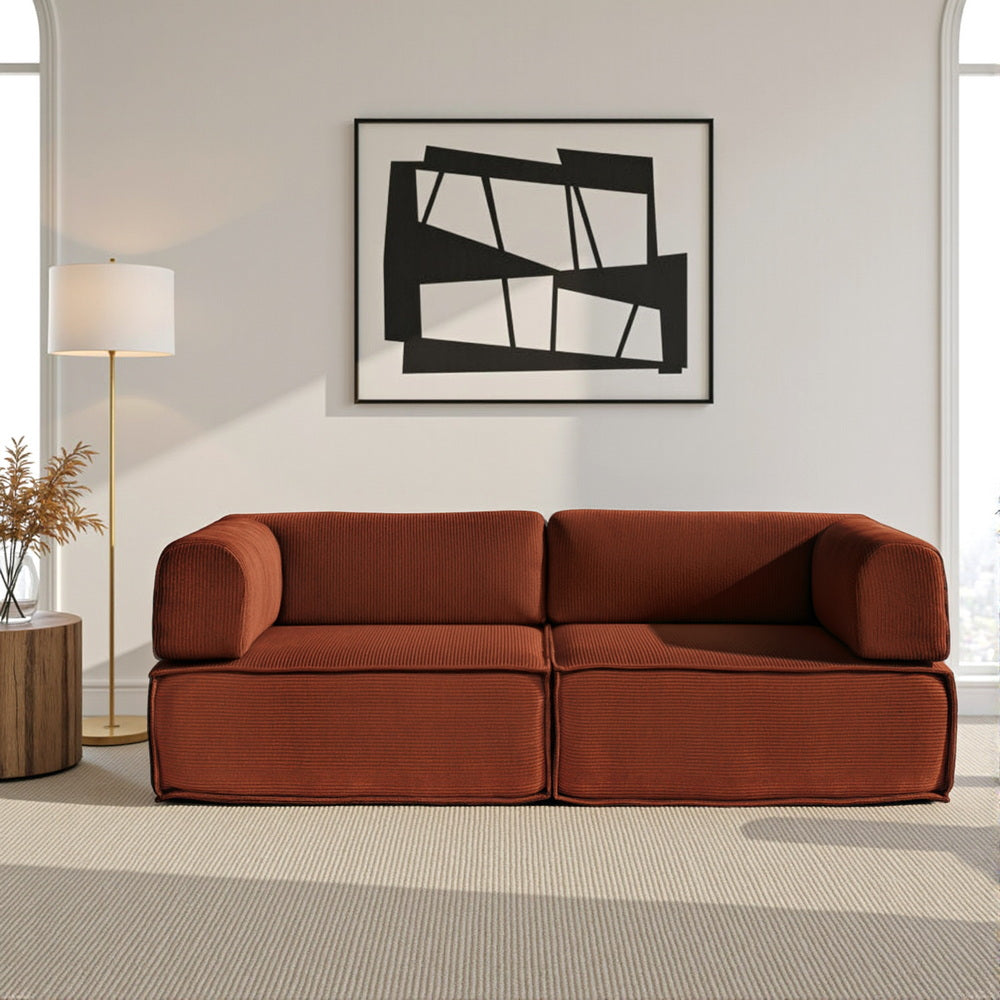 Convertible Floor Sofa Bed | Folding Lounger | Orange