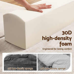 Folding Sofa Bed | High Density Foam | Corduroy Sleeper Couch | Beige