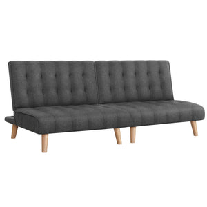 Artiss 2x Sofa Bed Couch | Single Seater | Fabric | Grey