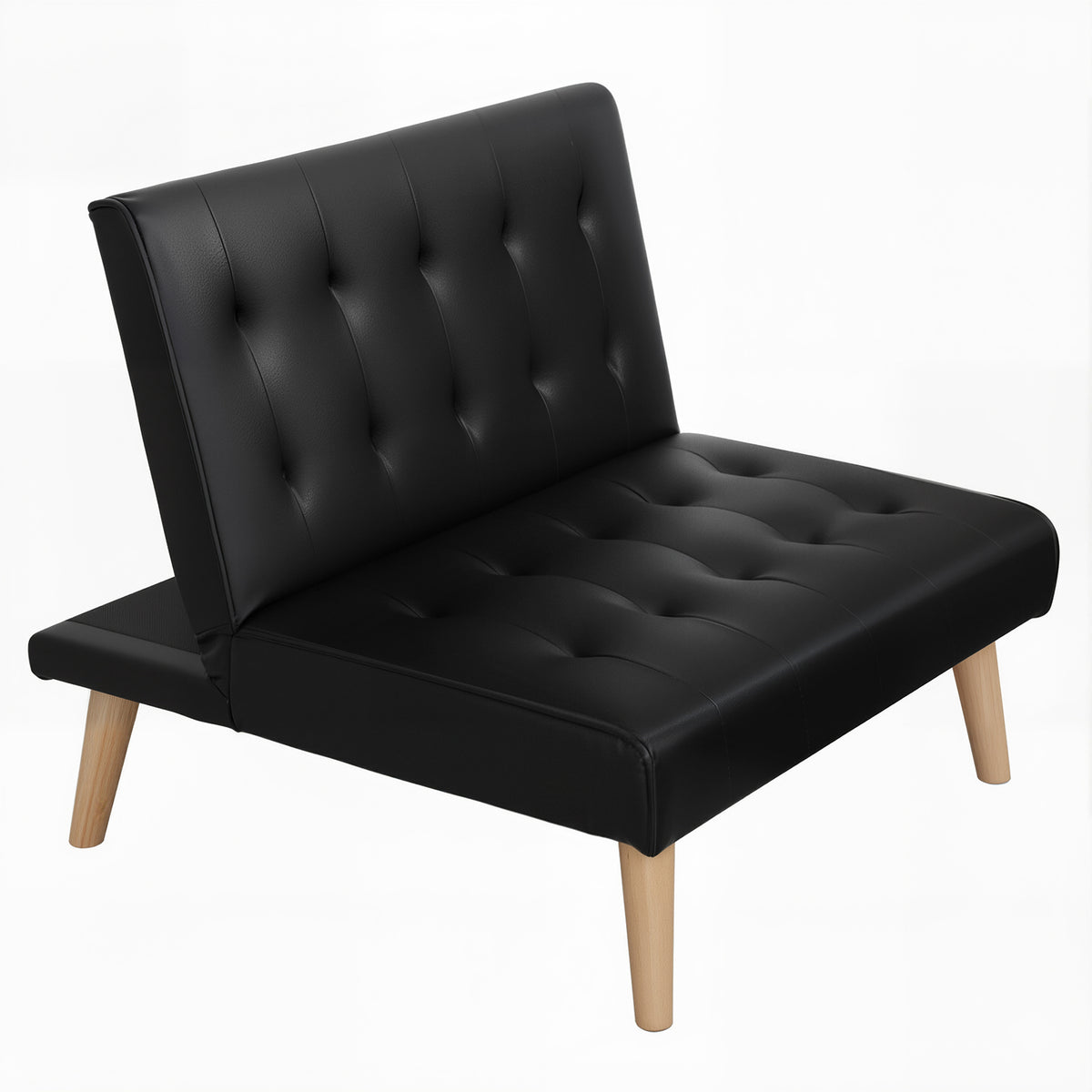 Sofa Bed | 1 Seater | Fabric Lounge Chair | Black