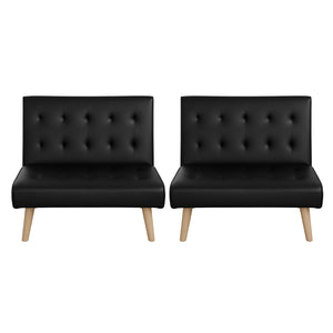 Sofa Bed | 2 Seater | Fabric Couch | Black