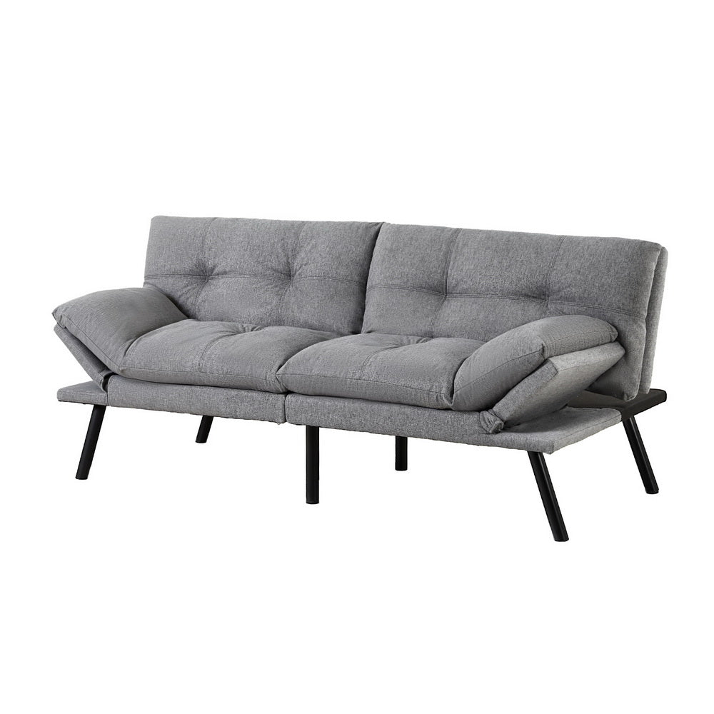 Artiss Sofa Bed | 3-Seater Convertible Couch | Recliner Lounge | Fabric | Grey