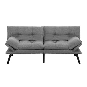 Artiss Sofa Bed | 3-Seater Convertible Couch | Recliner Lounge | Fabric | Grey