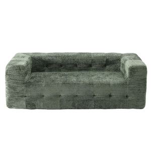 Artiss Comfort Boneless Sofa for Living Room Green Luxury Chenille