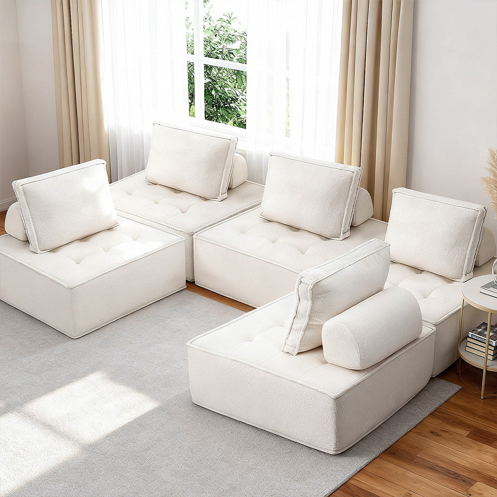 Modular Floor Lounge Sofa | 5 Seater | With Pillow Included