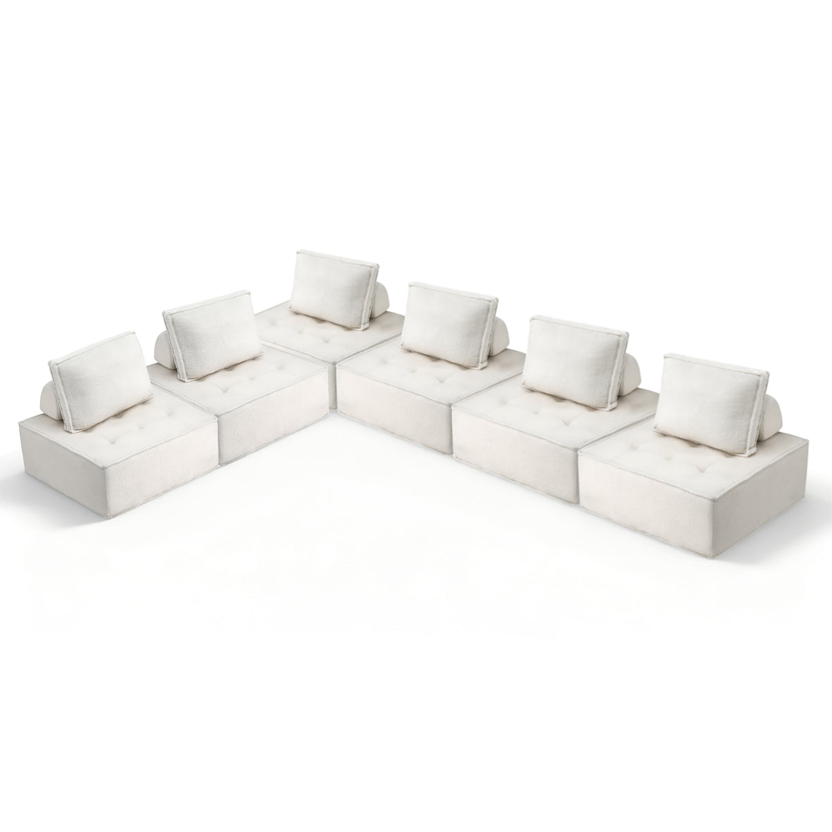 Floor Sofa Seating | 6 Seater | Lounge Chair Set | With Pillow