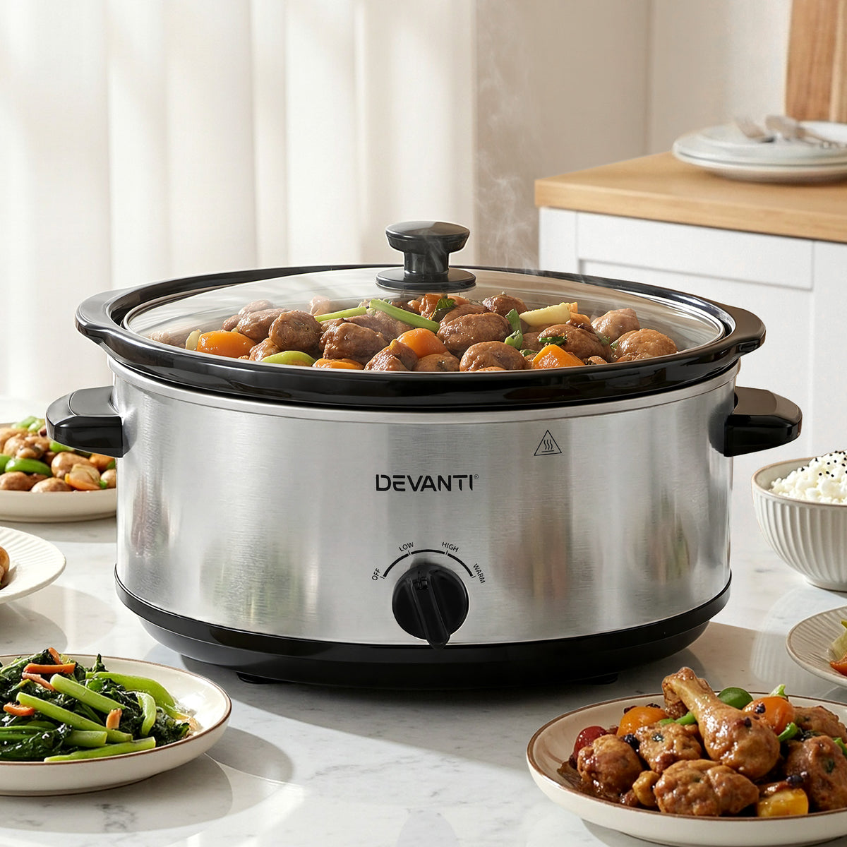 6.5L Slow Cooker | 3 Heat Settings | Keep Warm Function