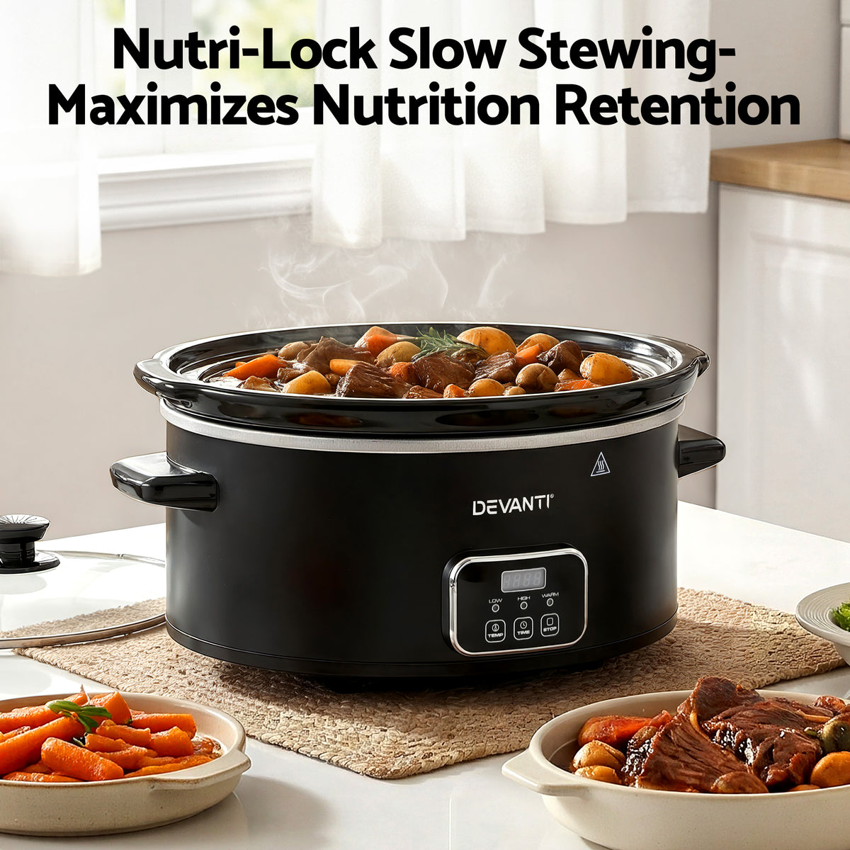 5.6L Slow Cooker | 3 Heat Settings | Keep Warm Function