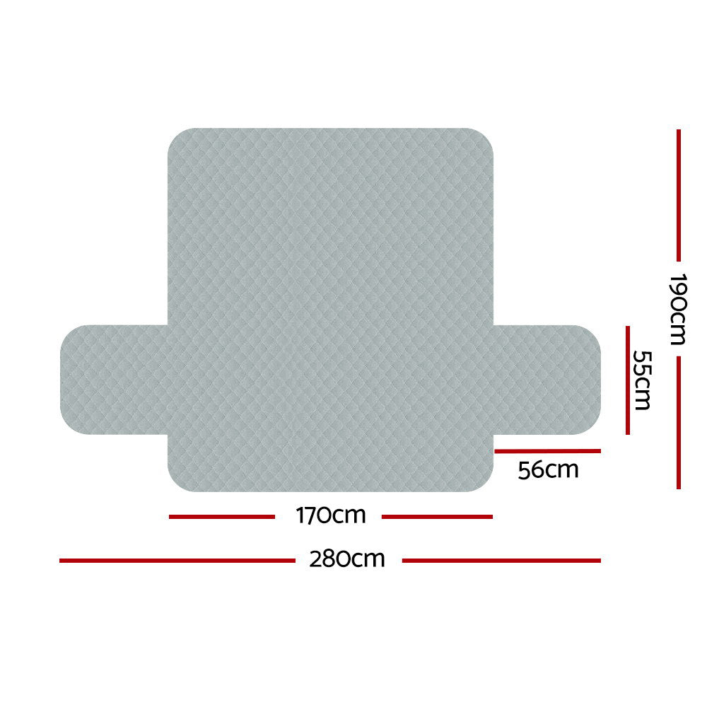 Sofa Cover | Couch Covers | 3 Seater | 100% Water Resistant | Grey