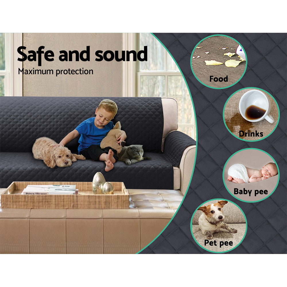 Sofa Cover | Couch Covers | 4 Seater | 100% Water Resistant | Dark Grey